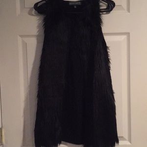 Black fur vest